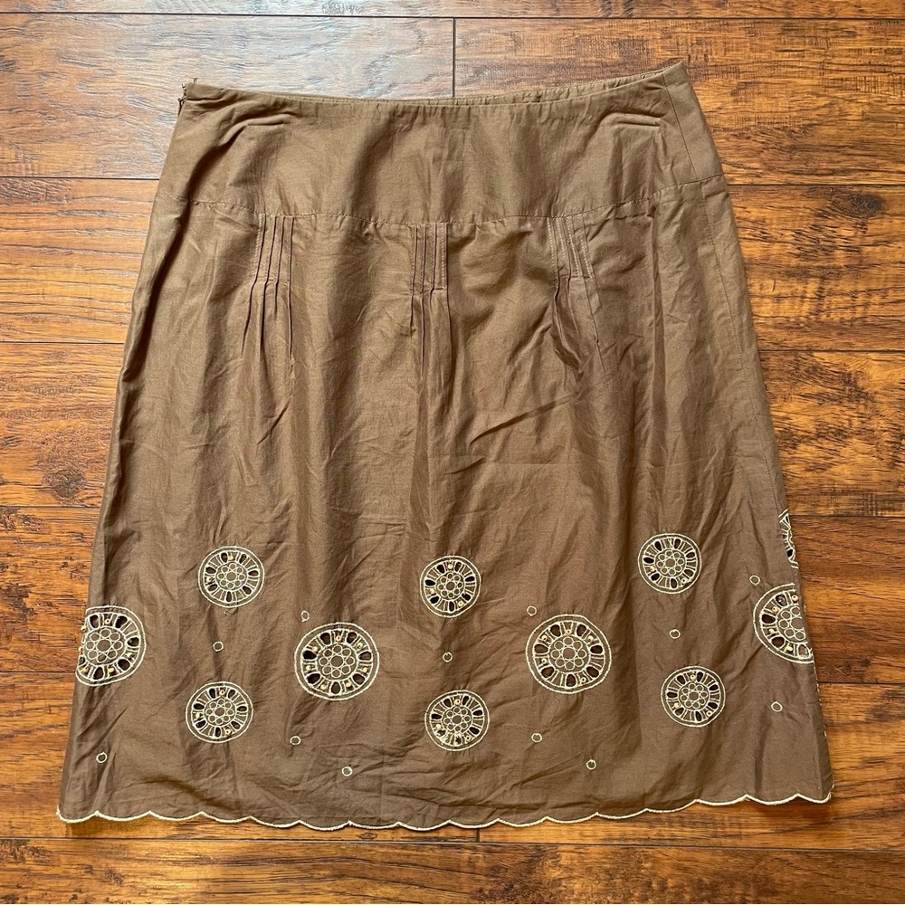 Ann Taylor LOFT Embroidered Beaded Skirt